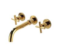 Antique Black Brass Wall-Mounted Kitchen Faucet Swivel Spout Double Cross Handle Hot Cold Mixer Elegant for Kitchens
