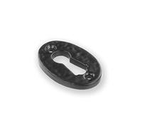 Antique Black Cast Iron Escutcheon Plates Keyhole Cover Key Hole Door Lock Accessories (Oval Open Escutcheon)