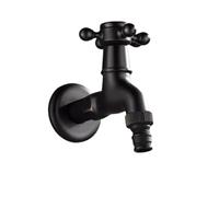 Antique Black Copper Bathroom FaucetSingle Cold, 1/2 Inch, Extended and Thickened Design, Ideal for Kitchen Sink and Pool Use,and Stylish Plumbing Fixture
