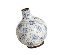 Antique Blue White Porcelain Ceramics Vases Living Room Decors Crackle Glaze Floral Container For Flower Arrangements Entryway Decoration Flower Vessel