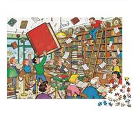 Antique Bookshop Reading Nook Wooden Jigsaw Puzzle Waterproof 1000 Piece Puzzles for Adults Fun Home Decoration