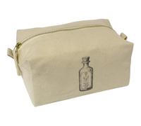 'Antique Bottle' Canvas Wash Bag/Makeup Case (CS00043416)