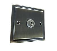 Antique Brass 1 Gang 10A Toggle Switch 2 Way, Square Edge R34AB