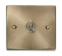 Antique Brass 1 Gang 2 Way 10Ax Toggle Light Switch - Se Home