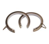 (Antique Brass) 28mm Metal Bay Window Flat Lined Passing"C" Rings