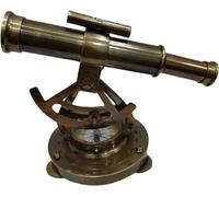 Antique Brass Alidade Telescope with Compass Survey Instruments Alidade Home/Office Table Decor Handmade