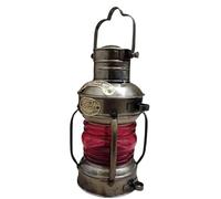 Antique Brass Anchor Lamp Glass Nautical Table Lantern 10 Inch