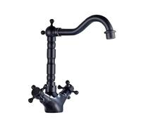 Antique Brass Bathroom Faucet, 360° Rotatable Double Handle Sink Mixer, Elegant Home Décor, Durable Tap for Stylish Bathrooms, Vintage Design for Modern Spaces
