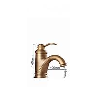 Antique Brass Bathroom Faucet, Deck-Mounted Sink Mixer, Single Handle Hot & Cold Water Tap, Wash Basin Mixer, and for Modern Bathrooms