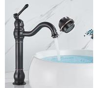 Antique Brass Bathroom Faucet Single Handle Mixer Tap Hot & Cold Water Basin Mixer Swivel Sink Faucet HighQuality Black Bronze Finish Elegant Washbasin Fixture