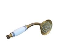 Antique Brass Bathroom Hand Shower Head 8 inch Round Rainfall Faucet Bracket Wall Arm 1.5M Hose(Hand Shower Head C)