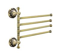 Antique Brass Bathroom Hardware Wall Mounted Folding Towel Rack Vintage Copper Bath Accessories