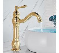 Antique Brass Bathroom Sink Faucet Hot & Cold Mixer Short & Tall Options Elegant Design for Modern Decor Bridge Mounted Lavatory Tap.