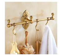 Antique Brass Bathroom Towel Hook Rack,Bath Coat Rack Hook Wall Mounted Towel Rail Bar with 4 Hooks,Brushed Bronze Bath Robe Hanger Vintage Coat Hook Rack Holders,Kitchen Lavatory Hot Tub Accessories
