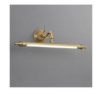 Antique Brass Bathroom Vanity Light, Vintage Wall Sconce Lighting Fixture Over Mirror, 16/22/28 Inch LED Vanity Mirror Light for Bathroom, Bedroom, Dressing Room, Z-O15P56S3