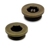 Antique Brass Bleed Valve & Blanking Plug Set for Radiators & Towel Rails ½" BSP
