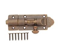 Antique Brass Bolt Buckle, Rust Proof High Hardness Sliding Door Latch, Vintage Door Bolt Lock with Screws for Window Closet Furniture Bathroom Gate