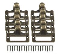 Antique Brass Cabinet Drawer Label Tag Holder Frame Pulls 10PCS with Screws for Jewelry Box, Cupboard, File Case, Apothecary Storage Applications