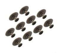 Antique Brass Cabinet Knobs 10 Pack - Round Vintage Metal Drawer Pulls with 3D Sunburst Pattern, 1.3 Inch Diameter, Zinc Alloy Die-Cast
