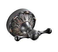 Antique Brass Coat Hook, Heavy-Duty Single Hook with Vintage Finish, Complete Installation Kit Included, Space-Saving Wall Mount for Bathroom/Hallway/Entryway, Home Decor Organizer