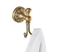 Antique Brass Coat Hook Robe Hanger Art Carved Design Towel Holder