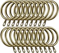 Antique Brass Curtain Rings - 45MM Sliding Eyelet Rings Pack of 6