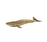 Antique Brass Decor,9x3.2cm Blue Whale Brass Metal Figurine Ornaments Ocean Creatures Vintage Home Decor Living Room Decoration Tea Pet Antique