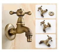 Antique Brass Dragon Carved Garden Faucet - Durable Brass Tap Bibcock for Outdoor Use, Single Cold Water Washing Machine Bib Tap, Stylish and Functional Bronze Finish