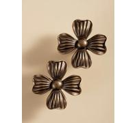 Antique Brass Drawer Knobs Dresser Drawers Knob Solid Round Handle Single Hole Petals Design Kitchen Cabinet Pull(Knob-47mm)