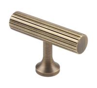 Antique Brass Drawer Pulls, Solid Brass Cabinet Handles for Kitchen Bedroom Furniture, Vintage Bronze Knob with Exposed Design