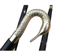 Antique Brass Duck Head Walking Stick - 36-Inch Foldable Wooden Shaft Victorian Style Adjustable Lightweight Gift for Men & Women,