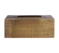 Antique Brass Finish Madison Tissue Box Textured Surface