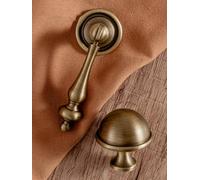Antique Brass Handle Wardrobe Door Drawer Knob Shoe Cabinets Pull Furniture Bronze Light Copper Cabinet Handles(Knob-29mm)