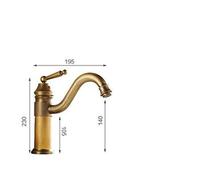 Antique Brass High Arch Bathroom Basin Faucet with Hot and Cold Water Tap Copper Material Available in Gold Chrome or Black Oil Finish