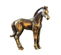 Antique Brass Horse Statue Elegant Decorative Piece for Home Interiors (D)
