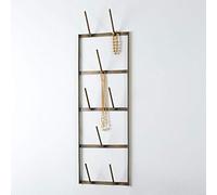Antique Brass Industrial Loft Urban Farmhouse Wall Mount 8 Arm Bottle Tree Glass Drying Mug Dryer Rack
