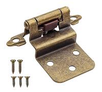 Antique Brass Inset Hinges for Kitchen Cabinet Door, 6 Pack (3 Pairs) Self Closing Hidden Kitchen Cabinet Hinge for Cabinet Doors