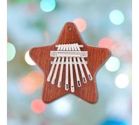 Antique Brass Instruments Mini Thumb Keys Portable Solid Wood Finger Piano For Kids And Adults Pocket Music For Beginners Baby Xylophone Neutral (B, 9x9x1. 5cm)