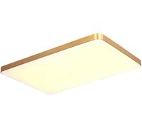 Antique Brass Kitchen Faucet & 50W Dimmable Rectangular Pendant Light Fixture - Elegant d Copper Low Profile Acrylic Lighting for Living Room & Kitchen Décor