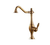 Antique Brass Kitchen FaucetSingle Lever 360° Swivel Tap for Sink Replacement Outdoor Use Ele Black hPerfect for Modern Kitchens
