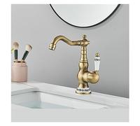 Antique Brass Kitchen Hot & Cold Mixer Tap SingHoRotatabFaucet with SingLever Control Stylish Ceic Handfor Bathroom & Kitchen Upgrade