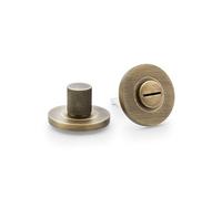 Antique Brass Knurled Bathroom Door Internal Thumb Turn & Release Privacy Door Lock Set AB Hardware