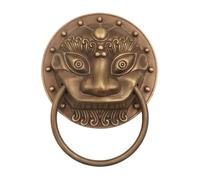 Antique Brass Lion Head Door Knocker Heavy Duty Forged Solid Knock Vintage Handles Cabinet Decoration for Wardrobe Entrance Doors(Bronze,60mm)