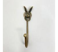 Antique Brass Metal Hare Wall Hook
