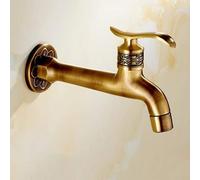 Antique Brass Mop Faucet & Washing Machine Tap, Single Cold Water, Copper Construct, SLE for Home & Garden, Easy Inllat (Color: Antique A)