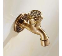 Antique Brass Mop Faucet & Washing Machine Tap, Single Cold Water Valve for Home & Laundry Use, Copper Construct, Design (Color: Antique H)