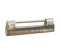 Antique Brass Padlock Old Style Door Latch Locks Horizontal All Copper Lock Security Key Cabinet Hardware(18cm-Bronze)