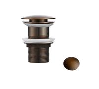 Antique Brass Pop Up Drain for Bathroom Sink, Solid Brass Waste Stopper & Faucet Accessory, Black & Roseed Finish, Stylish Basin Sink Drain - Durable & Easy to Install