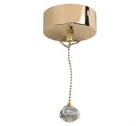 Antique Brass Pull Cord Switch for Ceiling Lights 150cm Cord Length Easy Installation for Bathroom Fan and Blinds Compact Design Fits Gold Chrome White Decorative Upgrade for Home(Gold)