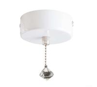 Antique Brass Pull Cord Switch for Ceiling Lights 150cm Cord Length Easy Installation for Bathroom Fan and Blinds Compact Design Fits Gold Chrome White Decorative Upgrade for Home(White)